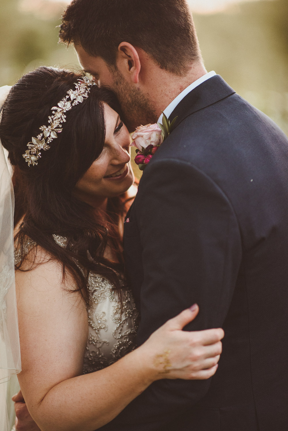 Bride Bridal Crown Old Greens Barn Wedding Matt Penberthy Photography