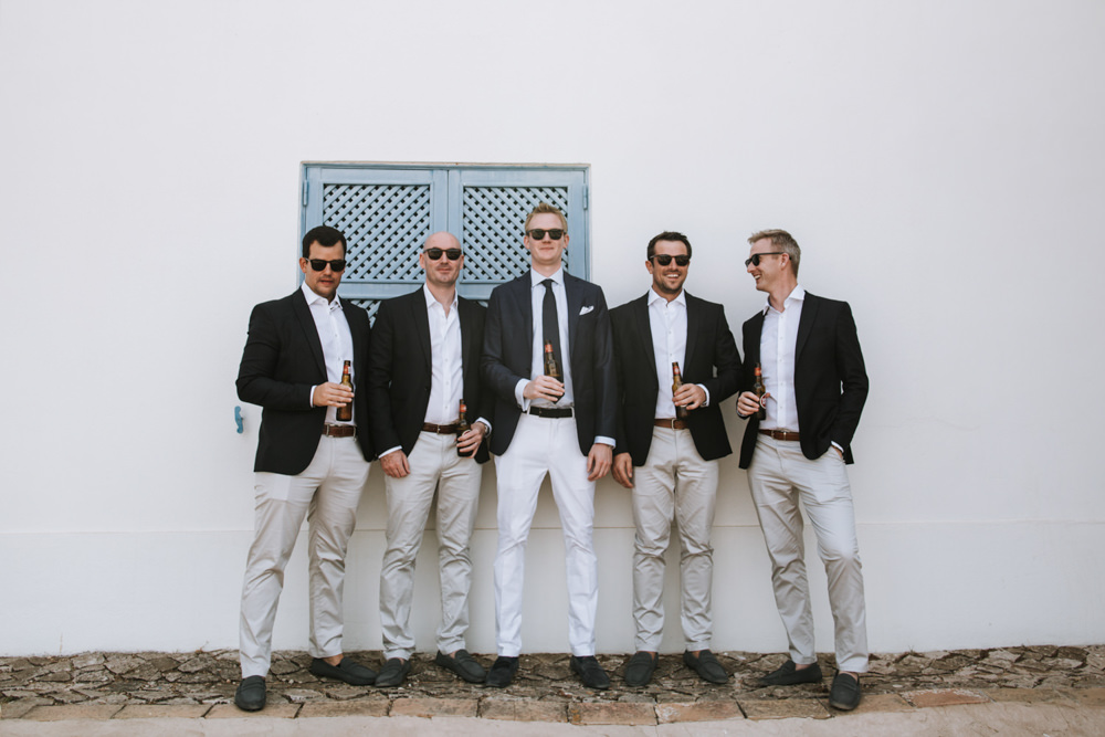 Groom Groomsmen Suits Jackets Portugal Destination Wedding The Lovers Imagery