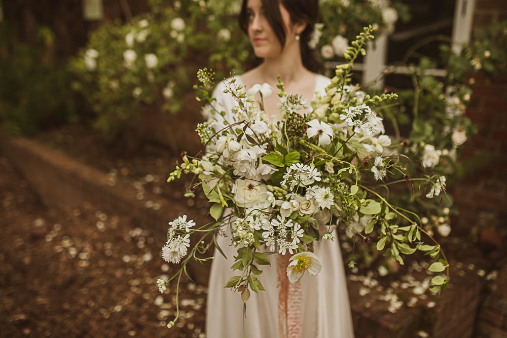 Bouquet Flowers Bride Bridal White Greenery Foliage Small Wedding Ideas The Springles