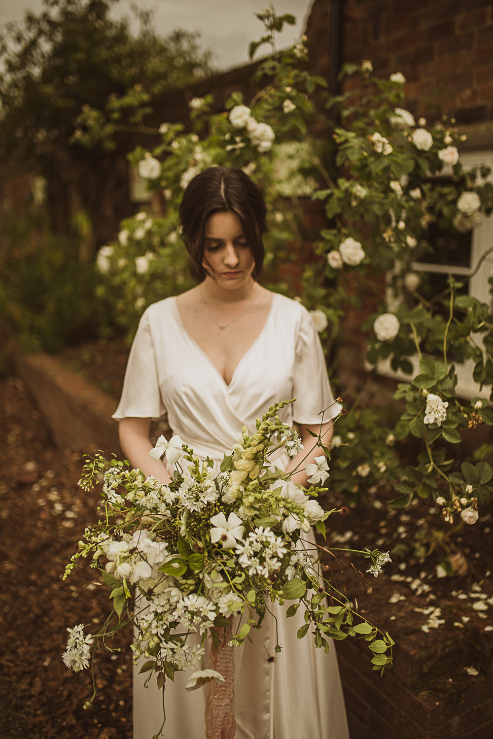 Bouquet Flowers Bride Bridal White Greenery Foliage Small Wedding Ideas The Springles