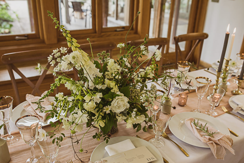 Table Tablescape Decor Candles Flowers Greenery Blush Pink Small Wedding Ideas The Springles