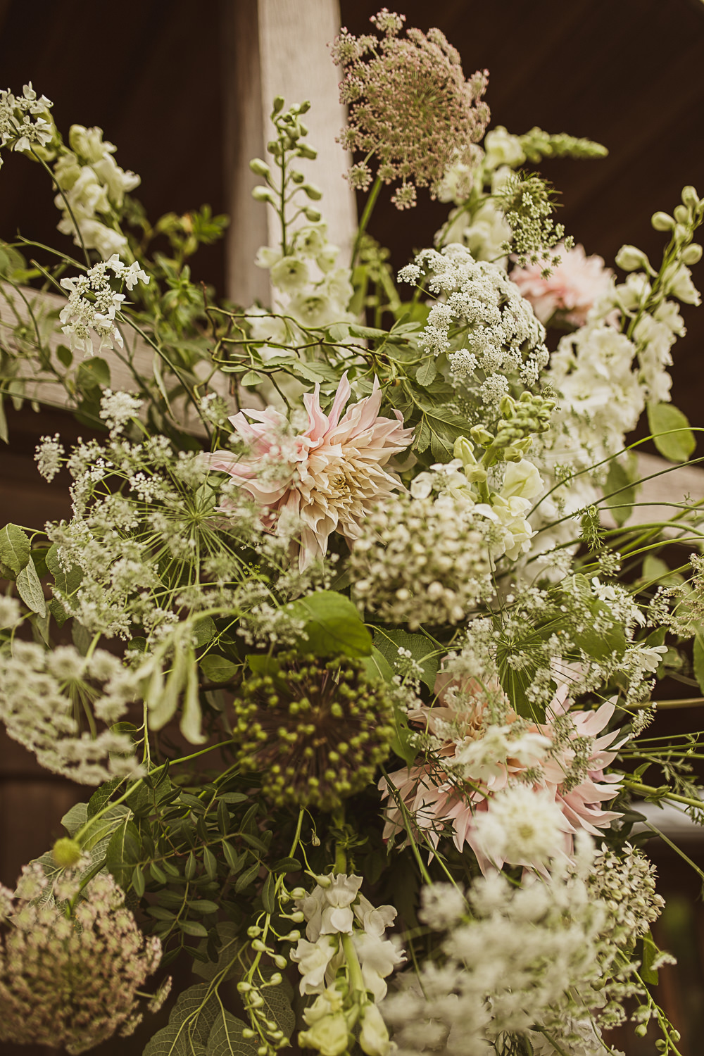 Flower Arrangement Greenery Foliage Blush Small Wedding Ideas The Springles