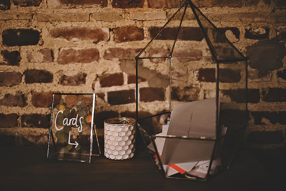 Terrarium Card Box Suffolk Barn Wedding Carrie Lavers Photography