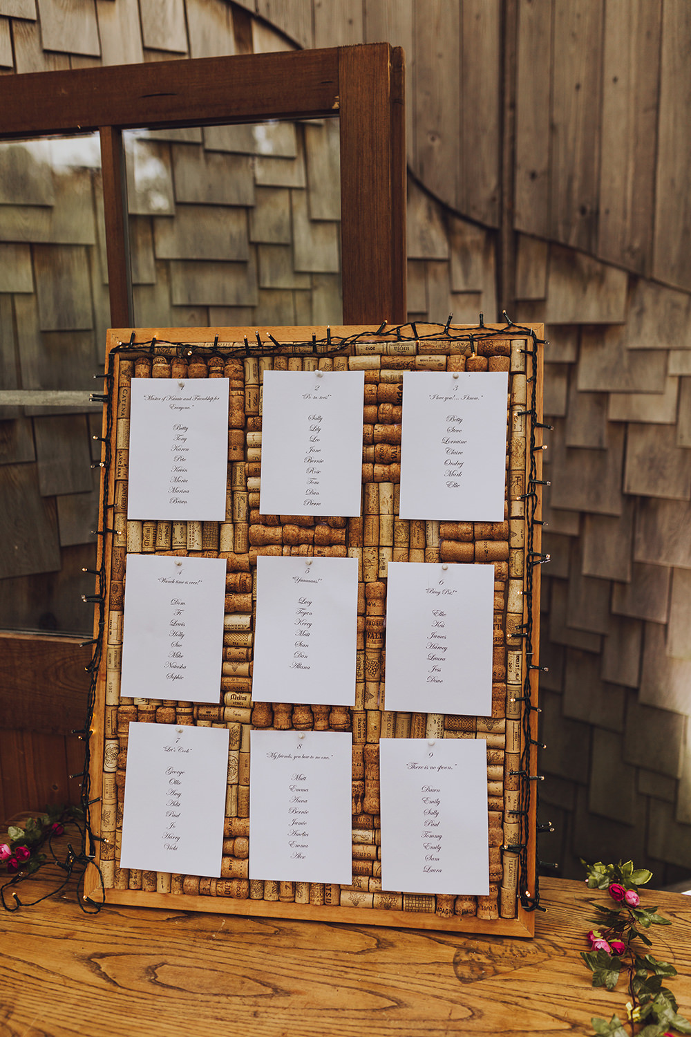 Cork Table Plan Seating Chart Treehouse Wedding Honeydew Moments
