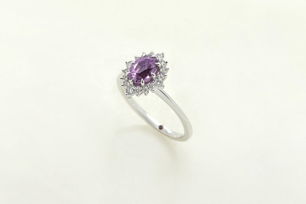Colours of Sapphires Engagement Ring Wedding Band Purple