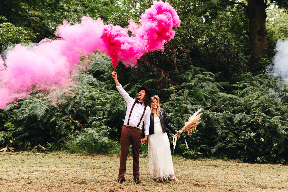 Smoke Bomb Bohemian Elopement Kirsty Mackenzie Photography