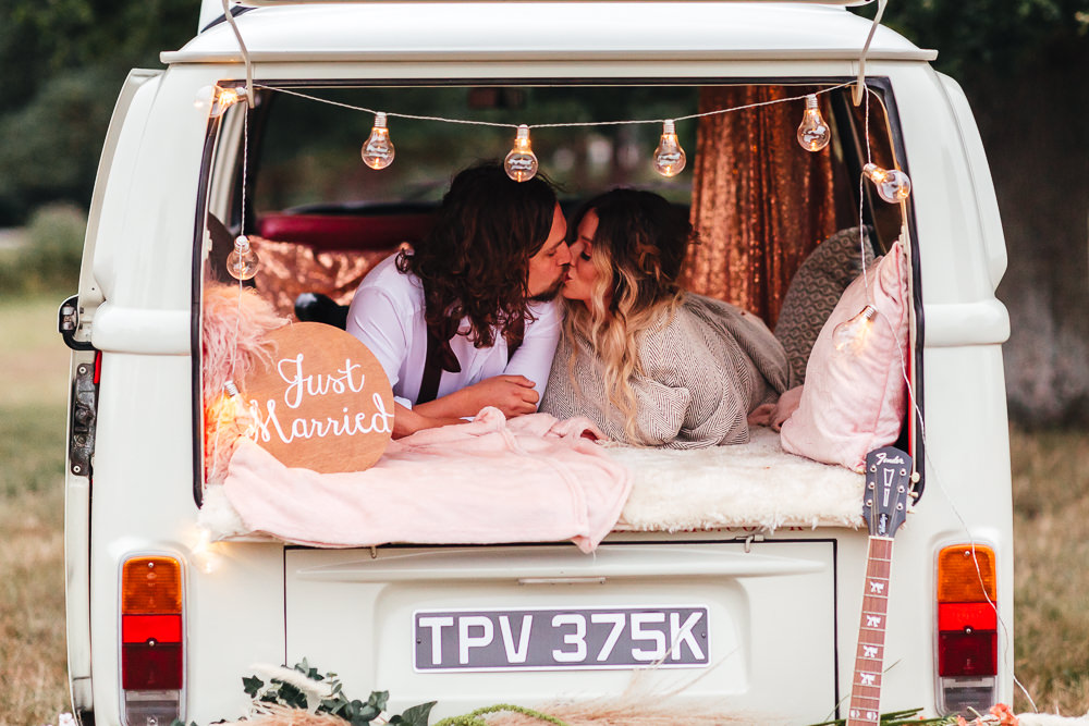 VW Camervan Transport Bohemian Elopement Kirsty Mackenzie Photography