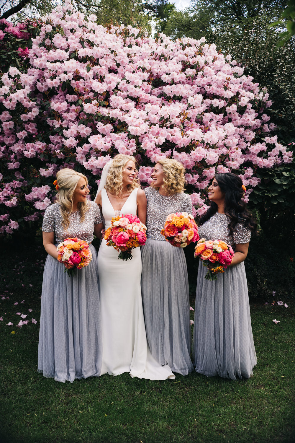 Sequin Top Bridesmaid Dress Dresses Bridesmaids Grey Bright Wedding Sally T Photography
