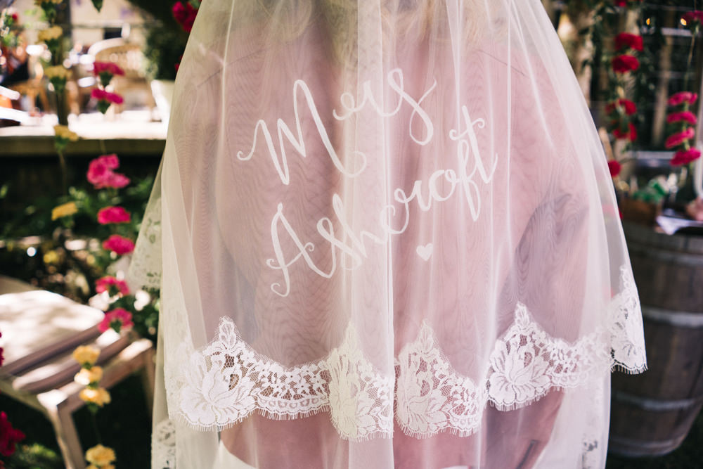 Bride Bridal Pink Jacket Painted Bright Wedding Sally T Photography