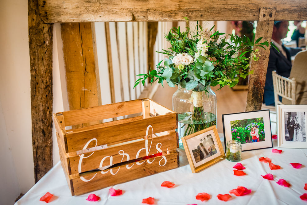 Wooden Card Box Colville Hall Wedding GK Photography