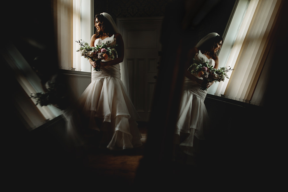 Dress Gown Bride Bridal Essense of Australia Lace Fit Flare Dunchurch Park Hotel Wedding HBA Photography