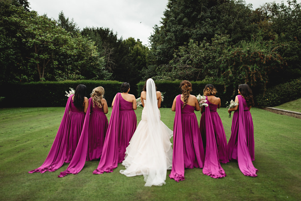 Pink Magenta Bridesmaid Dress Bridesmaids Dresses Dunchurch Park Hotel Wedding HBA Photography