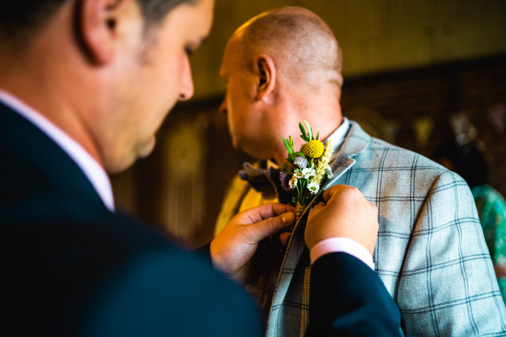 Buttonhole Flowers Eclectic Wedding Paul and Tim Photographers