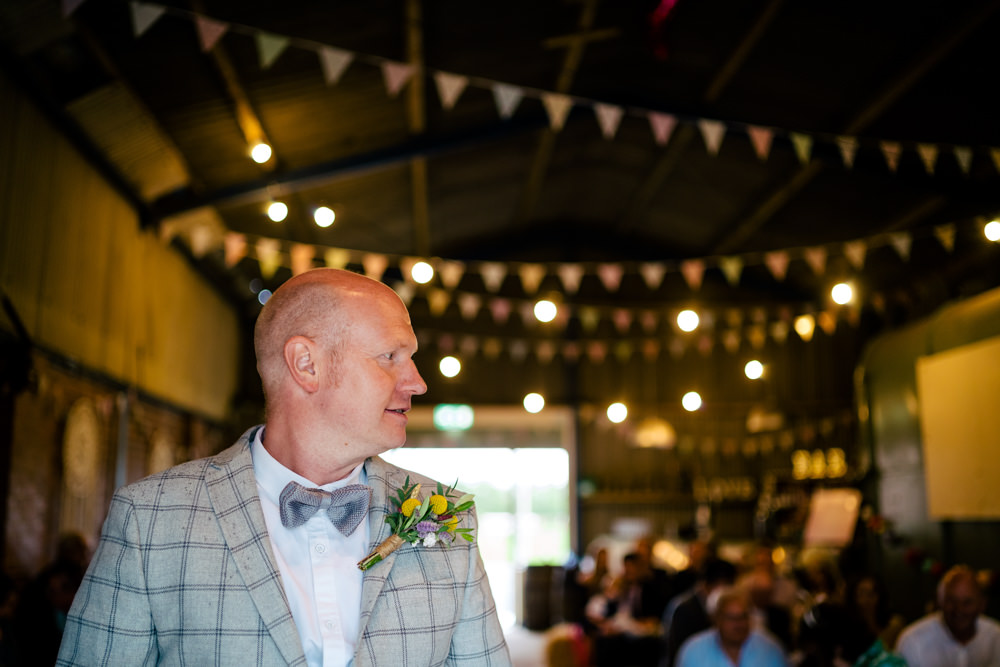 Groom Groomsmen Bow Ties Braces Check Suit Eclectic Wedding Paul and Tim Photographers