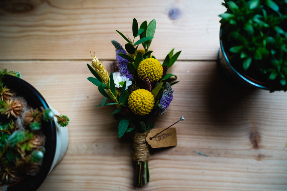 Buttonhole Flowers Eclectic Wedding Paul and Tim Photographers