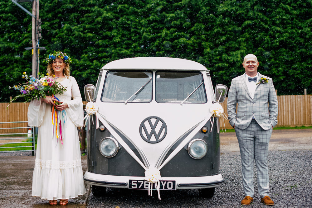 VW Campervan Transport Eclectic Wedding Paul and Tim Photographers