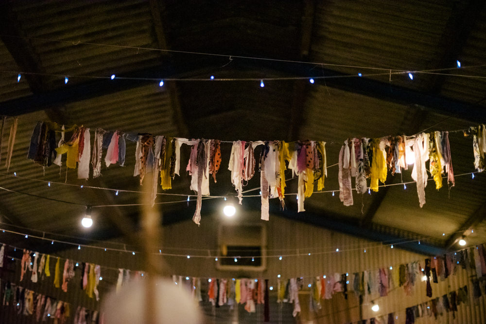 Rag Bunting Decor Barn Eclectic Wedding Paul and Tim Photographers