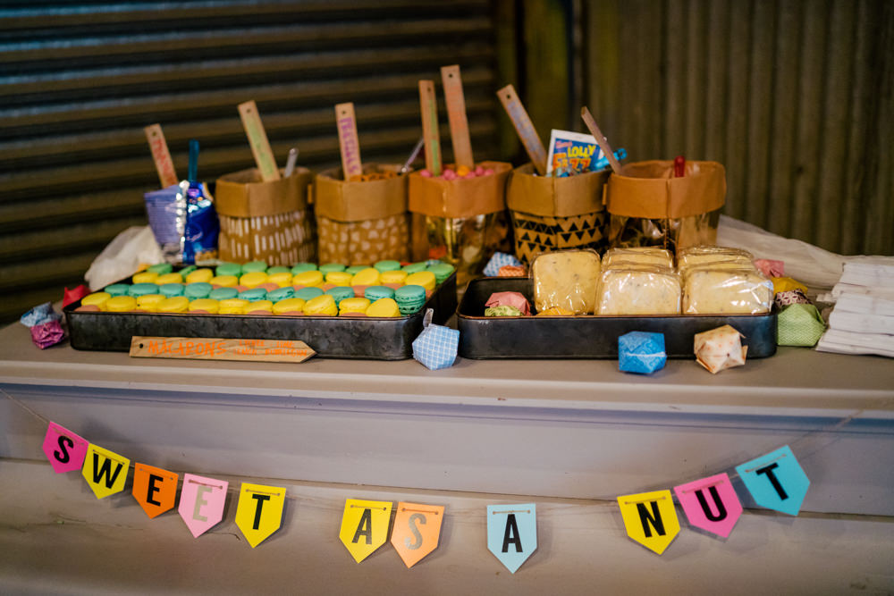 Sweet Cake Dessert Table Eclectic Wedding Paul and Tim Photographers