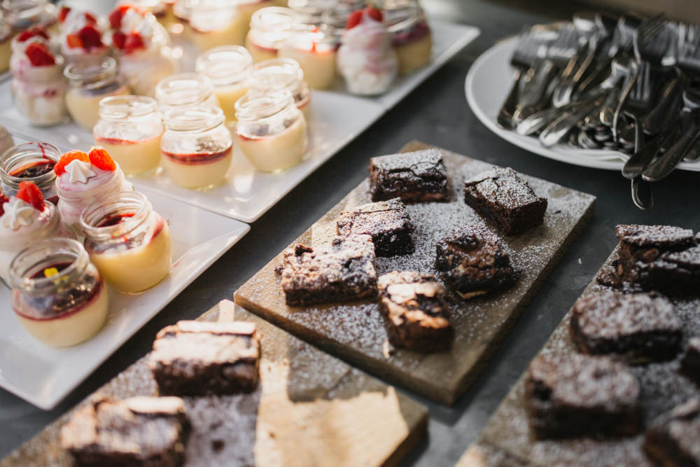 Dessert Pudding Field Kitchen Wedding Siobhan Amy Photography