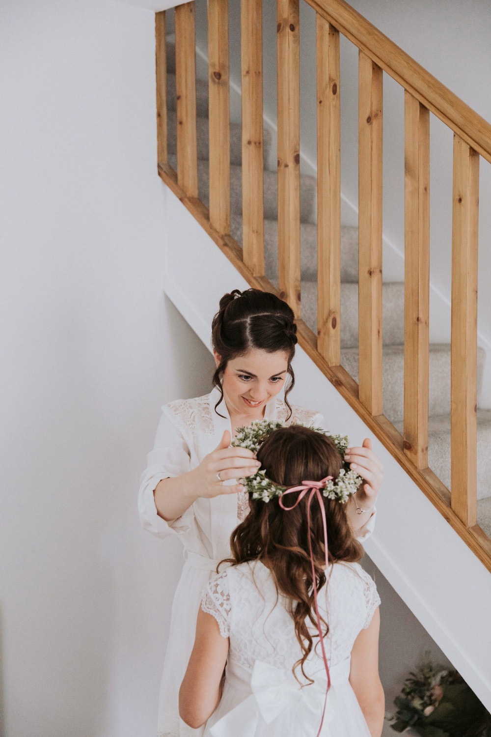 Flower Girl Flower Crown Field Kitchen Wedding Siobhan Amy Photography