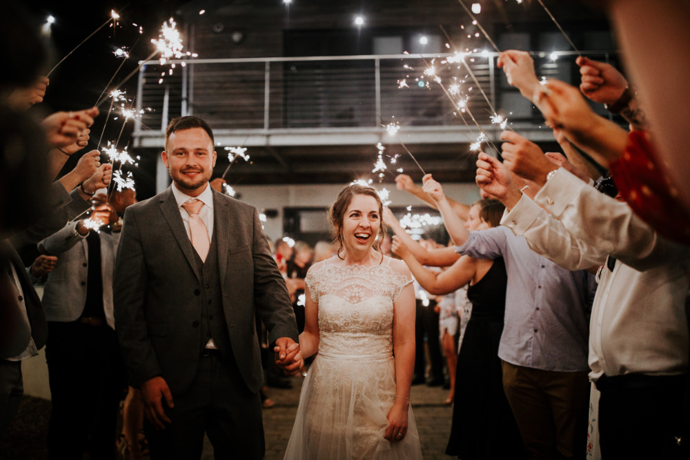 Sparkler Sparklers Exit Send Off Field Kitchen Wedding Siobhan Amy Photography