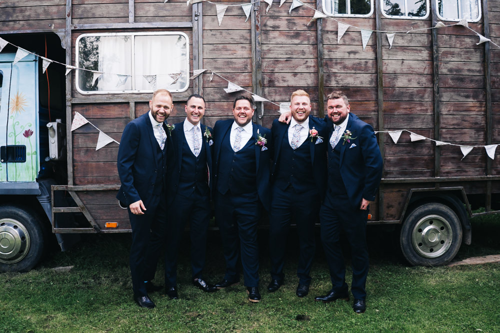 Groom Suit Navy Pattern Tie Groomsmen Hammer and Pincers Wedding Sally T Photography