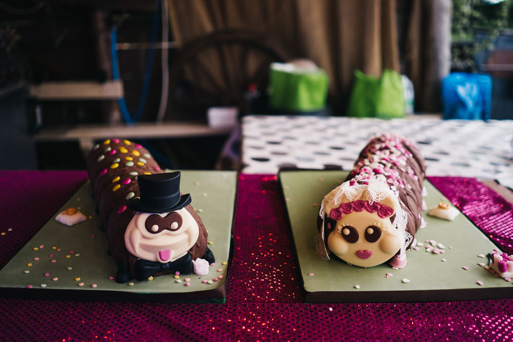 Caterpillar Cakes Hammer and Pincers Wedding Sally T Photography