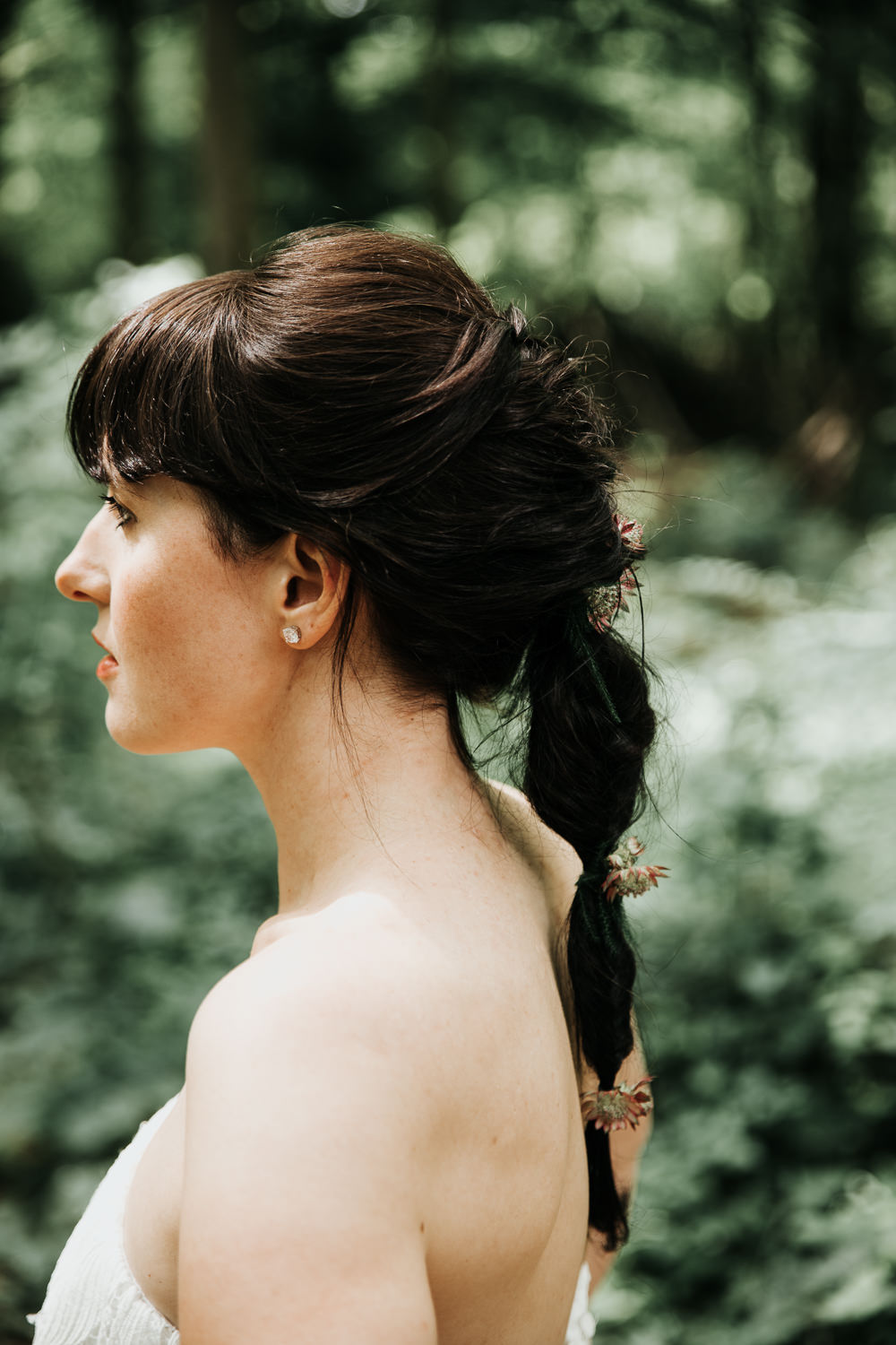 Micro Wedding Ideas Gareth J Photography Bride Bridal Hair Style Up Do Pony Tail