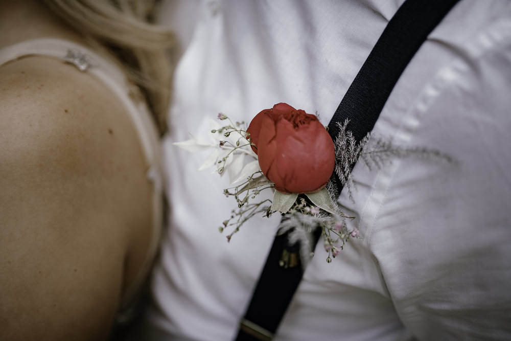 Groom Buttonhole Flowers Peony Midsummer Night's Dream Wedding Ideas Dani Louise Photography