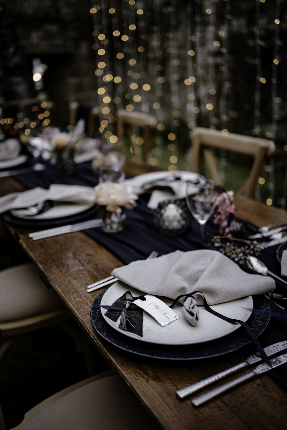Place Setting Decor Plate Napkin Place Name Midsummer Night's Dream Wedding Ideas Dani Louise Photography