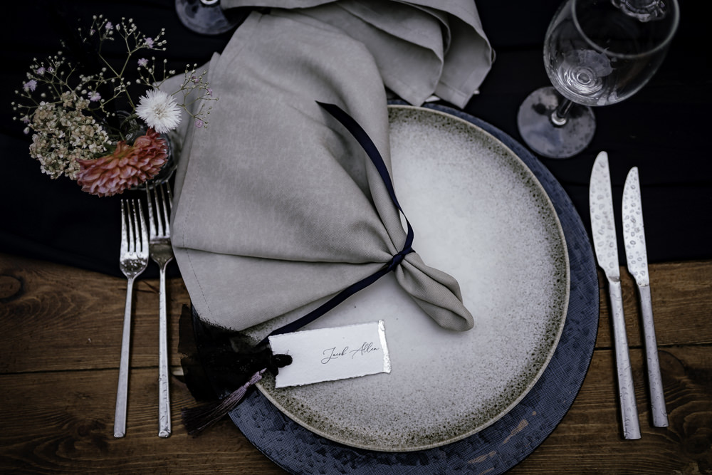 Place Setting Decor Plate Napkin Place Name Midsummer Night's Dream Wedding Ideas Dani Louise Photography