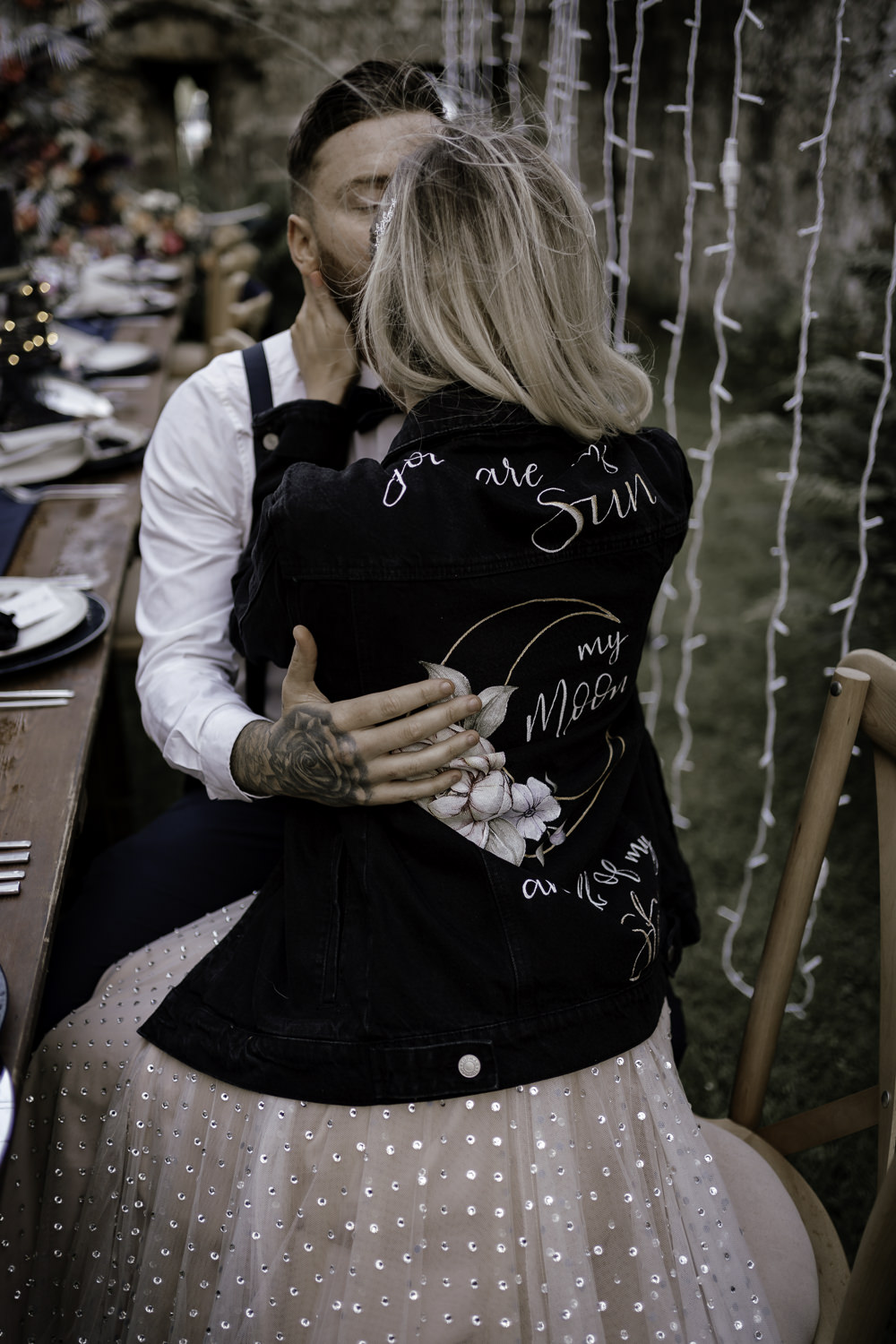 Bride Bridal Jacket Leather Personalised Midsummer Night's Dream Wedding Ideas Dani Louise Photography