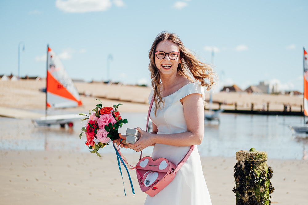 Dr Martens Bag Bride Bridal Dress Gown Short Tea Length Pandemic Wedding Anna Pumer Photography
