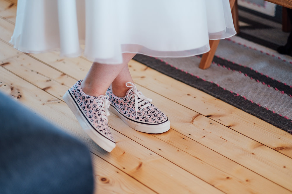 Bride Bridal Vans Shoes Pandemic Wedding Anna Pumer Photography