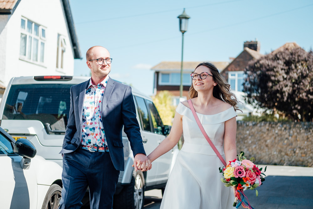 Groom Shirt Printed Print Suit Pandemic Wedding Anna Pumer Photography