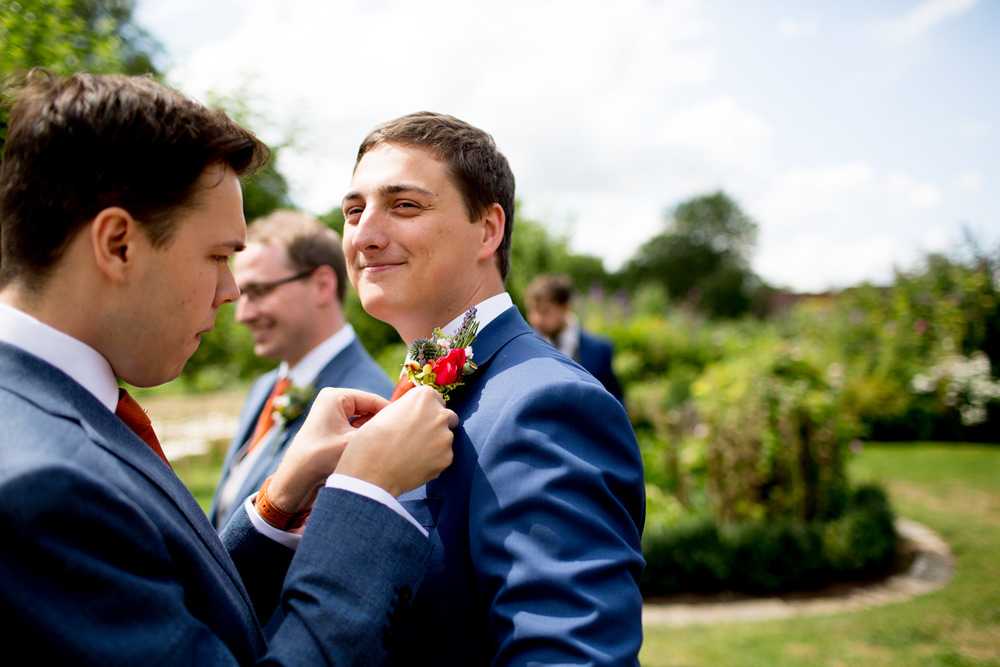 Groom Buttonhole Flowers Pythouse Kitchen Garden Wedding Jessica Hayman Photography