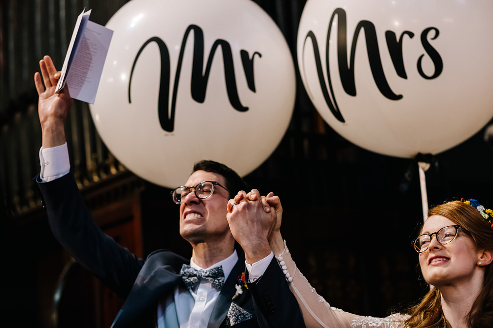 Mr Mrs Balloons Royal Hospital Chelsea Wedding Kristian Leven Photography