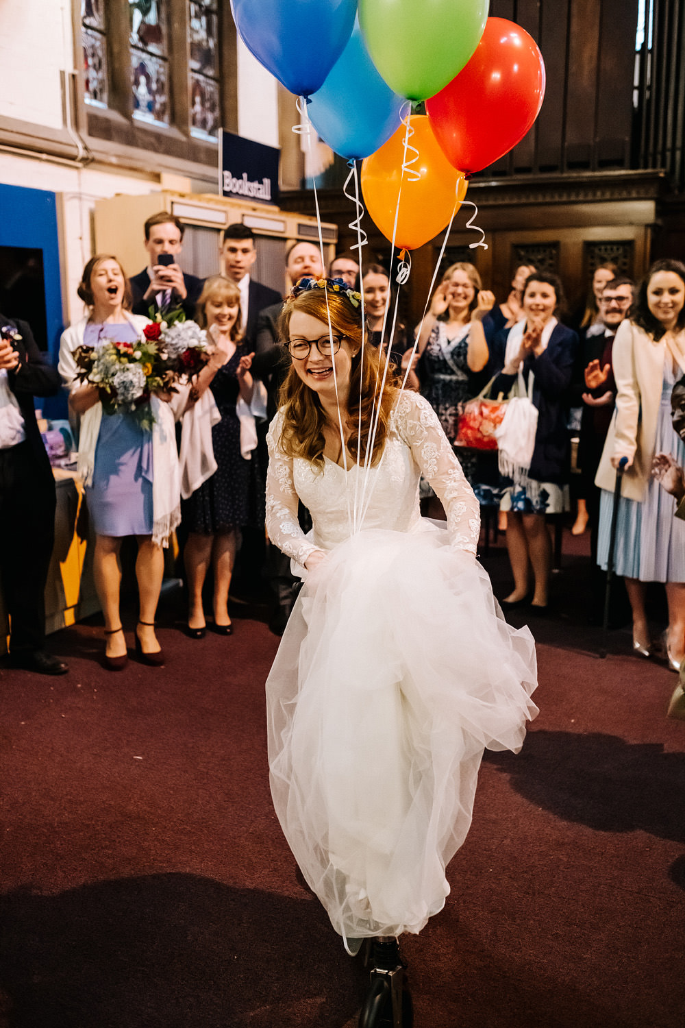 Scooter Transport Balloons Royal Hospital Chelsea Wedding Kristian Leven Photography