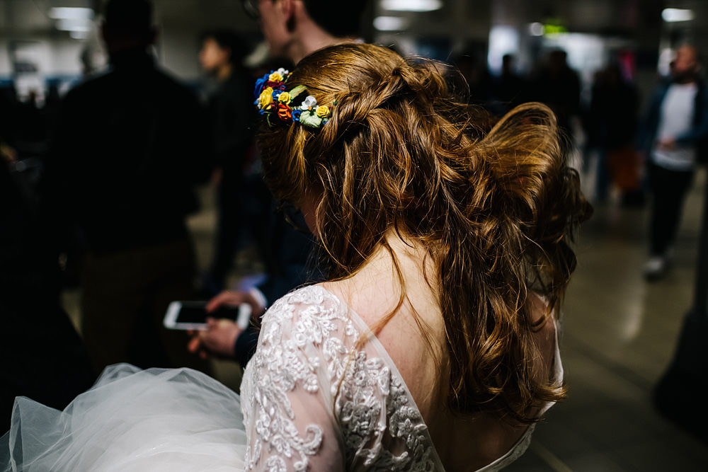 Bride Bridal Hair Style Up Do Royal Hospital Chelsea Wedding Kristian Leven Photography