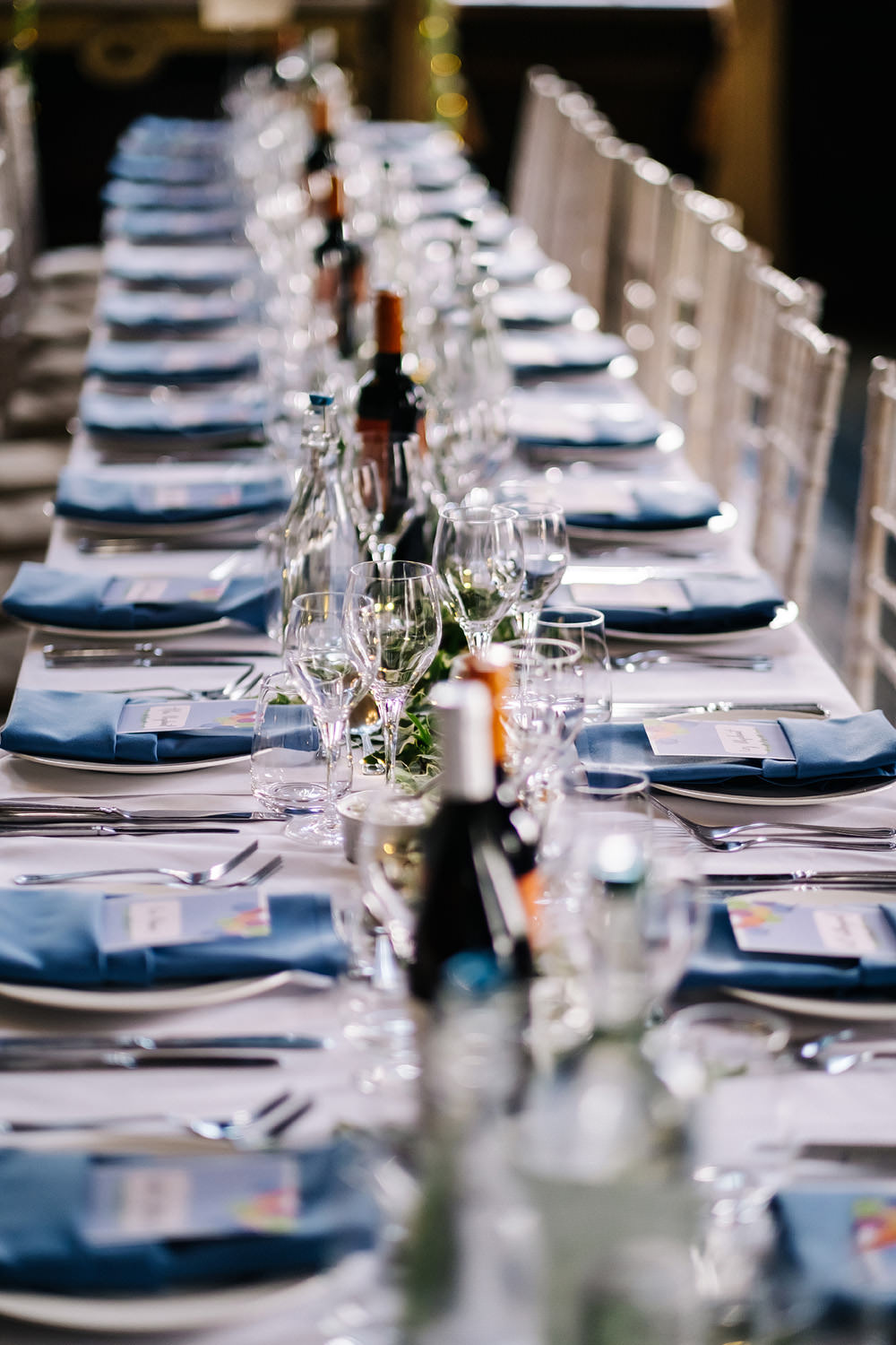 Long Tables Greenery Runner Helium Balloons Royal Hospital Chelsea Wedding Kristian Leven Photography