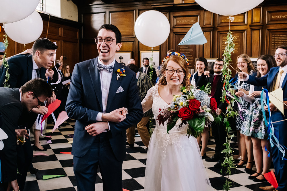 Confetti Flags Ribbon Wands Royal Hospital Chelsea Wedding Kristian Leven Photography