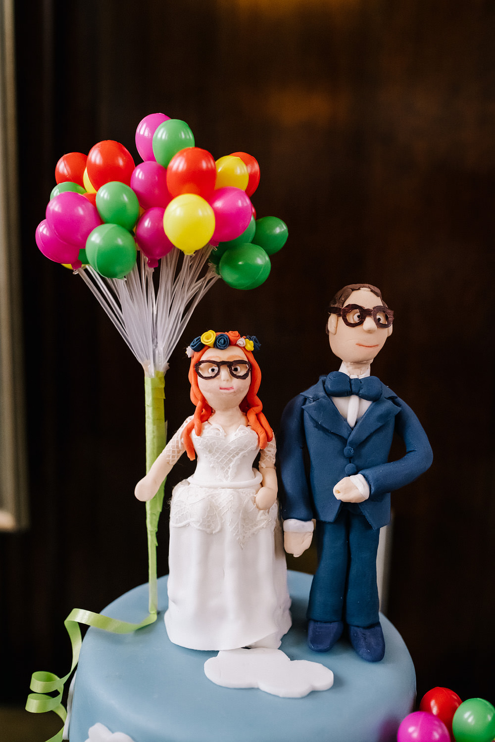 Cloud Cake Balloons Toppers Bride Groom Royal Hospital Chelsea Wedding Kristian Leven Photography