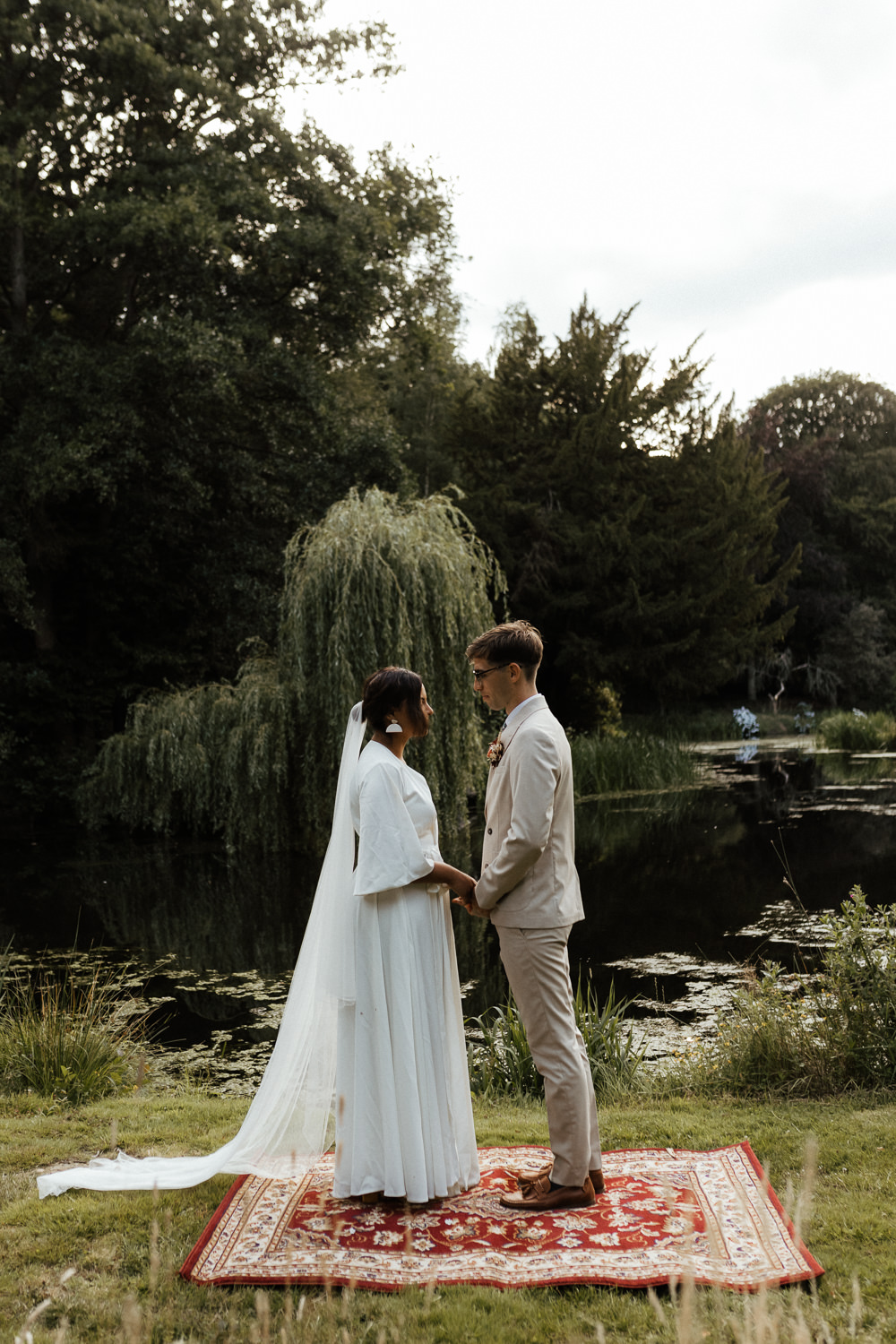 Ceremony Garden Rug Small Wedding Ideas UK Caitlin and Jones