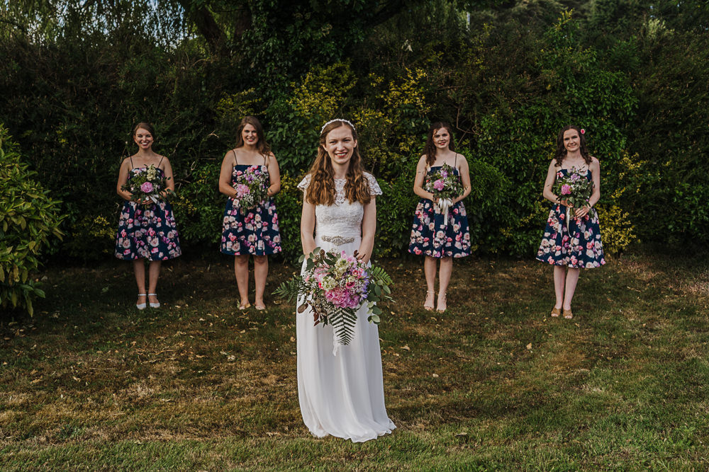 Bridesmaids Bridesmaid Dress Dresses Floral Socially Distanced Wedding Tiffany Gage Photography