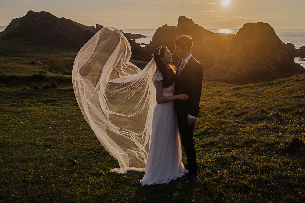 Dress Gown Bride Bridal Lace Cap Sleeves Wed2B Veil Socially Distanced Wedding Tiffany Gage Photography