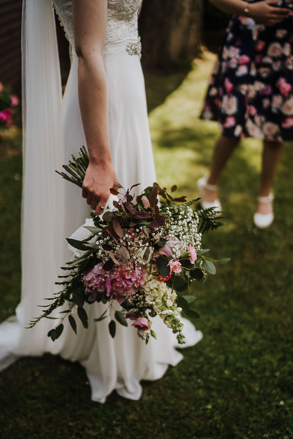 Bouquet Flowers Bride Bridal Pink Peony Rose Socially Distanced Wedding Tiffany Gage Photography