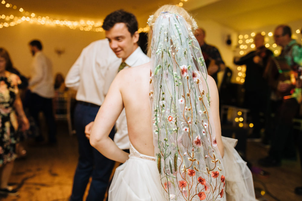 Floral Veil Two Woods Estate Wedding Laura Debourde Photography