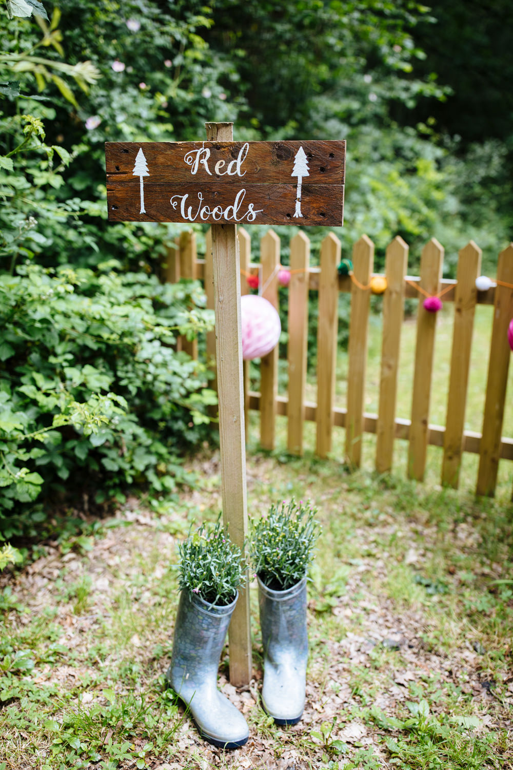 Wooden Sign Signs Signage Signpost Two Woods Estate Wedding Laura Debourde Photography