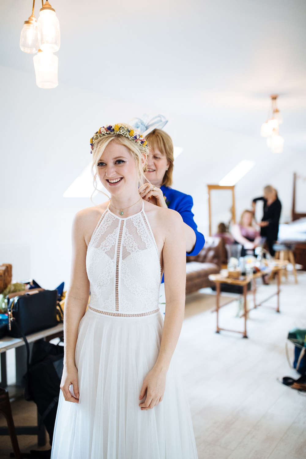 Dress Gown Bride Bridal Willowby Halterneck Two Woods Estate Wedding Laura Debourde Photography