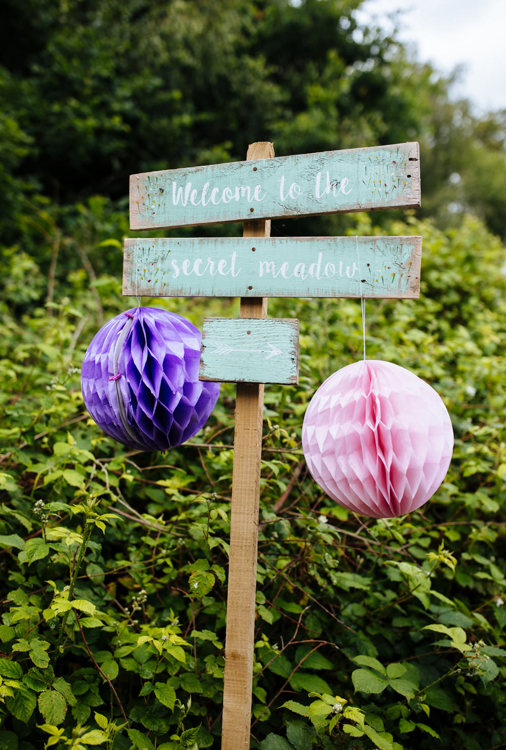 Wooden Sign Signs Signage Signpost Two Woods Estate Wedding Laura Debourde Photography